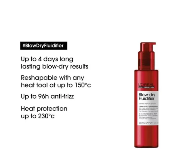 L'Oreal SE Blow-Dry Fluidifier 10-in-1 Cream - 150ml - Afbeelding 2