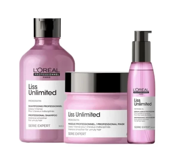 L'Oreal Série Expert Liss Unlimited Set - 300+250+125ml